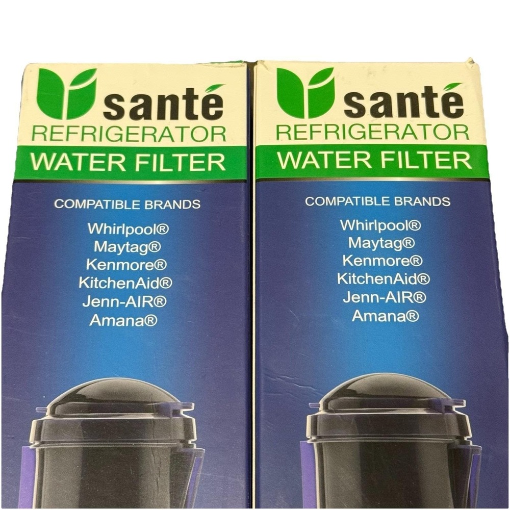 Santé Refrigerator Water Filter EDR3RXD1 4396841 Whirlpool Kenmore Maytag Set 2